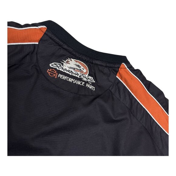 HARLEY DAVIDSON Y2K Screaming Eagle Motorcycle Biker Bomber Light Jacket Mens XL - Picture 6 of 7